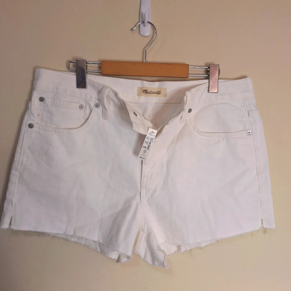 Madewell Relaxed Denim Shorts in Tile White NWT SZ 29 - Picture 4 of 8
